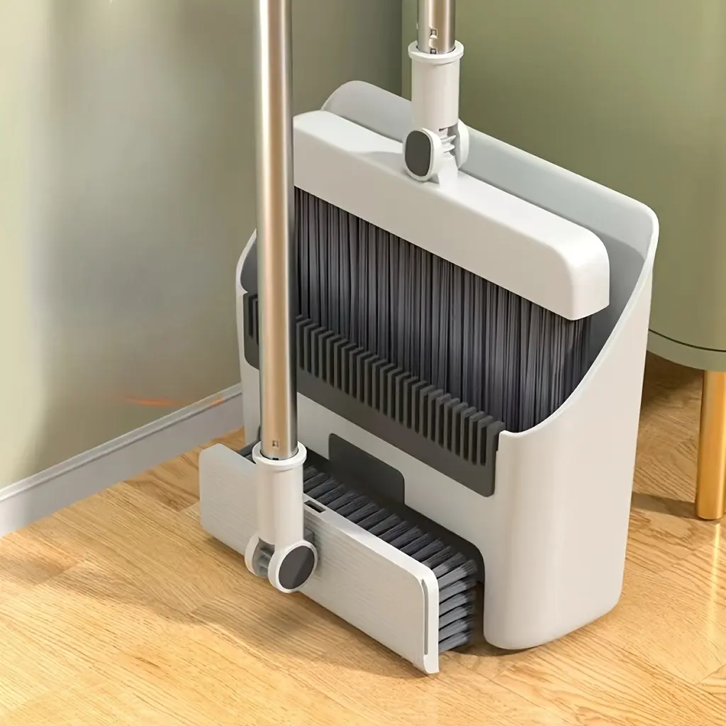 Three in one home cleaning kit: soft bristled broom, dustpan, and brush combination - Broom Dustpan Set - non stick bristles, perfect for home, office, school, and dormitory - perfect Christmas gift, cleaning brush Broom Dustpan Combo