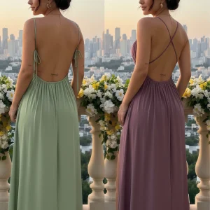Women's Sweet Style SummerDrawstring Loose Slip Dress Lazy StyleSolid Color Long Cami Dress Sexy Slim FitPleated Dress Elegant Advanced SenseCasual Party Vacation Dresses Chic Womenswear，loungewear for women，comfy nightgown for women